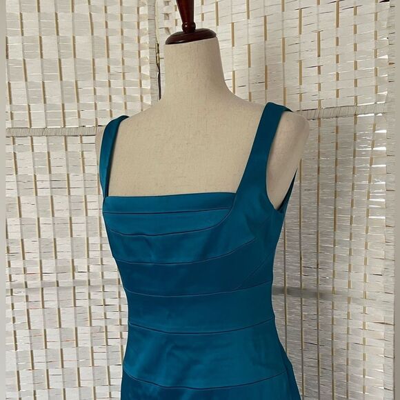 Jax sleeveless cocktail dress in peacock blue size 10 - Picture 2 of 10